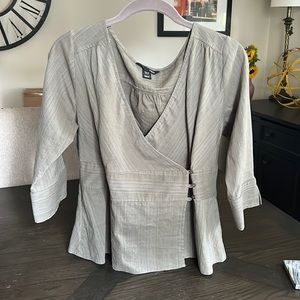 Women’s H&M Olive Green Wrap Blouse (US 10)